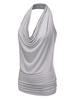Sommer Top Cowl Neck Neckholder Backless Frauen Tops