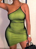 Sommerkleid Avocado Green Straps Neck Polyester Beach Dress