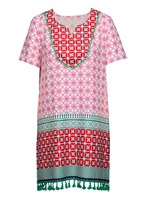 Sommerkleid Dashiki Kurzarm Tribal Print Afrikanisches Kleid