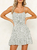 Sommerkleid Ditsy Blumendruck Cotton Beach Slip Kleid