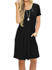 Sommerkleid Marineblau Jewel Neck Kurzarm Polyester Beach Midi Kleid