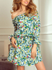 Sommerkleid Off The Shoulder Bedrucktes Minikleid