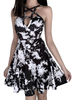 Sommerkleid Tie Dye Bandage Straps Hals Ärmelloses Skaterkleid
