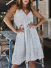 Sommerkleid V-Ausschnitt gedruckt Frauen Slip Kleid
