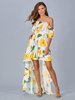 Sommerkleid White Bateau Neck Polyester Beach Dress