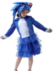 Sonic The Hedgehog Girl Kapuzenoberteil mit Kleid Cosplay Kostüm Halloween