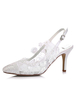 Spitze Hochzeit Schuhe Kitten Heel Toe Flower Satin Brautschuhe spitz
