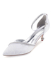 Spitze Hochzeit Schuhe Spitz Strass Ankle Strap Brautschuhe Frauen High Heels