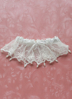 Spitzen Braut Strumpfband Elfenbein Bandbogen Blumen Hochzeit Strumpfband
