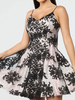 Spitzenkleider Schwarz Kleid Mit Spitze mit rückenfreiem Design und Trägern Kleider ärmellos und Spitzen für Sommer im schicken & modischen Style