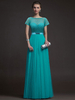 Spitzenkleider Türkis Kleid Mit Spitze lichtdurchlässig U-Halsausschnitt Kleider Damenmode Kurzarm mit Netzen für Frühling im eleganten Stil Spitze