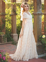 Spitzenkleider Weiß Kleid Mit Spitze Kurzarm mit Rüschen und Rundkragen Damenmode Kleider für Sommer Spitze und Urlaub