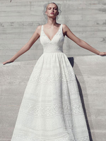 Spitzenkleider Weiß Kleid Mit Spitze und rückenfreiem Design ärmellos Cutouts Damenmode Kleider V-Ausschnitt für Sommer Spitze und Hochzeit