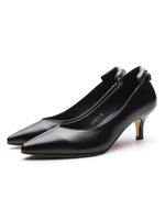 Spitzschuh-Pumpen-Frauen-schwarzer Bowknot-Beleg auf PU-Kätzchen-Absatz-Schuhen