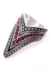 Split Color Metallringe Damenschmuck