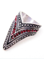 Split Color Metallringe Damenschmuck