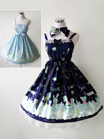 Süss Lolita Kleid 2021 Ice Dolls JSK Chiffon Rüschen Lolita Jumper Rock