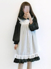 Süss Lolita Outfit 2020 Ruffle Spitze Trim Peter Pan Collar OP Kleid Mit Überkleid