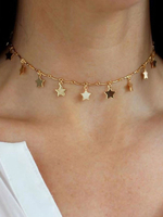 Star Chocker Halsketten Blonde Aluminiumperlen Damenschmuck