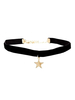 Star Pendent Choker Damen Schwarze Velour Halskette