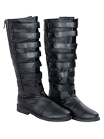 Star Wars Die mandalorianischen Cosplay-Schuhe Schwarze Cosplay PU-Lederstiefel