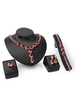Statement Party Schmuck Set Strass Y Halskette Ohrringe Ring Armband Hochzeit Schmuck