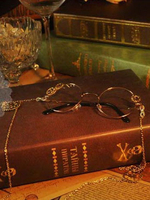 Steampunk Lolita Brille Vintage lange Ketten Zahnrad Deco Retro-Lolita Kostümzubehör