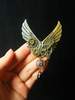 Steampunk Lolita Brosche Flügel Metall Details Bronze Lolita Breastpin
