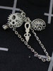 Steampunk Lolita Brosche Tiktok Metallkette Silber Lolita Zubehör