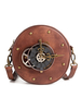 Steampunk Lolita Handtasche Kaffee Braun Metall Details Umhängetasche PU Leder Lolita Tasche