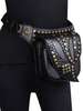 Steampunk Lolita Handtasche Schwarz PU Ledernieten Taillenpackung Gothic Lolita Zubehör