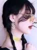 Steampunk Lolita Ohrringe Silber Ohrring Metall Lolita Schmuck