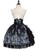Steampunk Lolita Rock Schwarzer Spitzenrock Polyester Schnüren Lolita Röcke