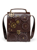 Steampunk Lolita Tasche Deep Brown PU Leder Metall Details Umhängetasche Gothic Lolita Zubehör