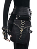Steampunk Lolita Tasche Schwarz PU Leder Metall Details PU Leder Gothic Lolita Zubehör