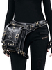 Steampunk Lolita Tasche Schwarz PU Ledernieten PU Leder Rucksack Gothic Lolita Zubehör