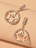Stern baumeln Ohrringe Silber Frauen Schmuck