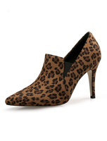 Stiefeletten aus im schicken & modischen Style für Abend mit Leopard-Korn Optik