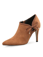Stiefeletten aus im schicken & modischen Style mit Schleife für Alltag volle Sohle