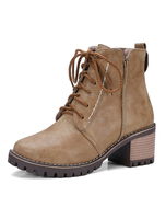 Stiefeletten aus im schicken & modischen Style mit Schnüren für Alltag und Winter