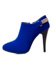 Stiefeletten aus Kord mit Kunstdiamanten und Stilettos