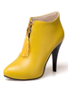 Stiefeletten aus mit Fransen und Farbblock und Stilettos