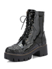 Stiefeletten aus mit Pailletten im schicken & modischen Style Stielette für Winter und Straßen-Style