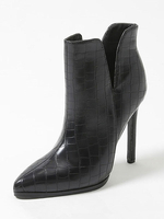 Stiefeletten PU Leder Pointed Toe Stiletto Absatz