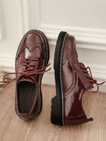 Stilvolle Damen Oxfords Round Toe Academic Flatform Schuhe