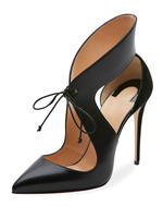 Stilvolle High Heels aus PU mit Schnüren und Schnürsenkel in Schwarzfür Abend Pumps 11cm mit Stilettos für Damen