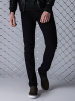 Stilvolle in Schwarz Jeans Denim Straight Leg im schicken & modischen Style Jeans lang für Herren