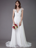 Strand Brautkleider Spitze Satin A Line Elfenbein Luxus Zurück Cross High Split Sommer Brautkleider Mit Zug