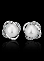 Strass Hochzeit Ohrringe Perlen Dekoration Braut Ohrringe