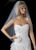 Strass Hochzeit Schleier Wasserfall One-Tier wulstige Rand Brautschleier mit Kamm (140 * 85cm)